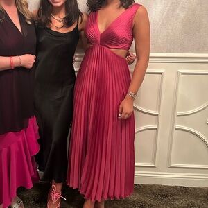 magenta Abercrombie midi dress